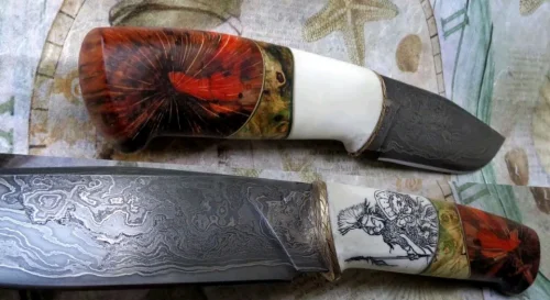 stabilized wood knife handle
